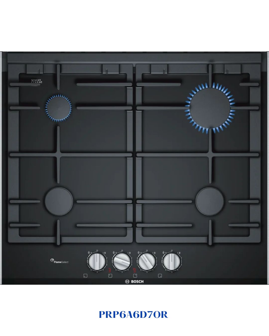 BOSCH BUILT-IN GAS HOB BLACK CERAMIC GLASS – 60CM