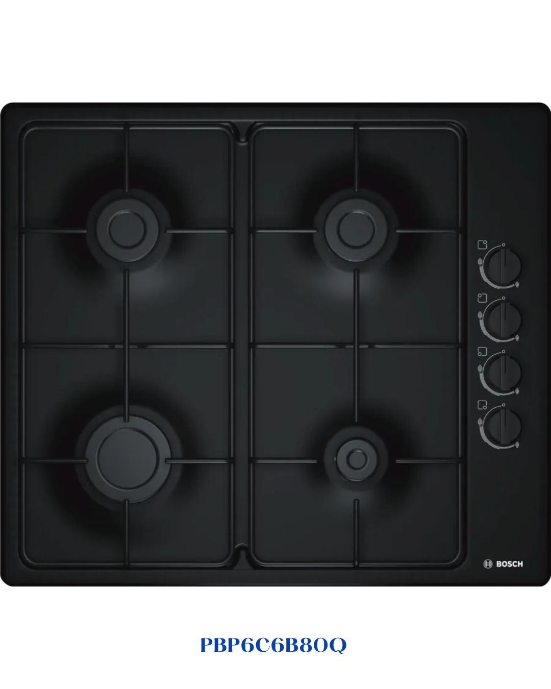BOSCH BUILT-IN GAS HOB BLACK ENAMEL – 60CM