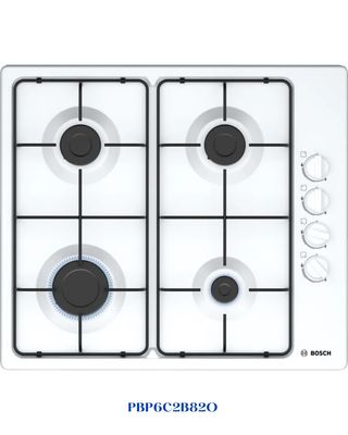 BOSCH BUILT-IN GAS HOB WHITE ENAMELED STEEL – 7500W – 60CM