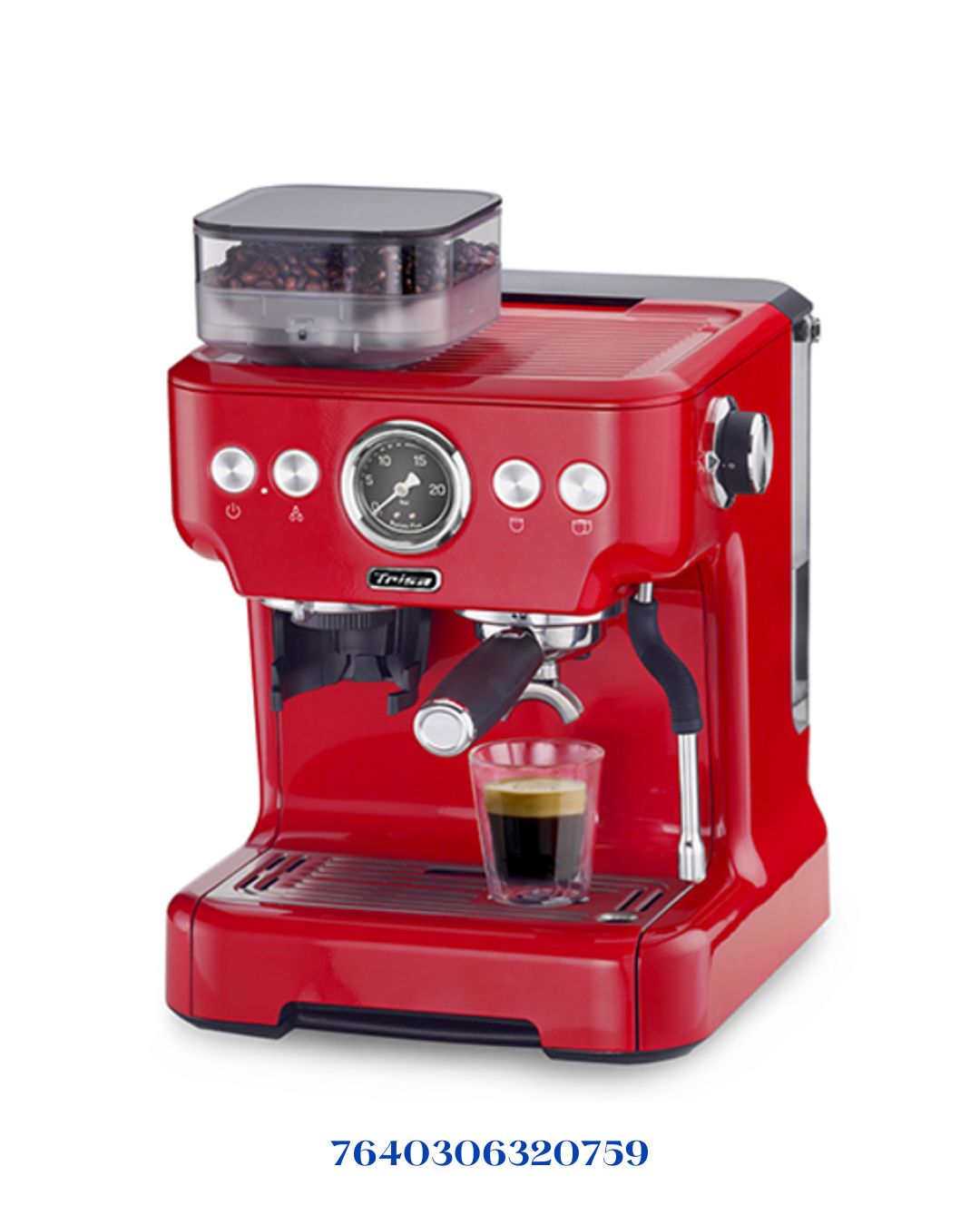 TRISA BARISTA PLUS ESPRESSO MACHINE RED 2300W