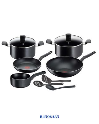 TEFAL SUPER COOK 10 PC SET BLACK