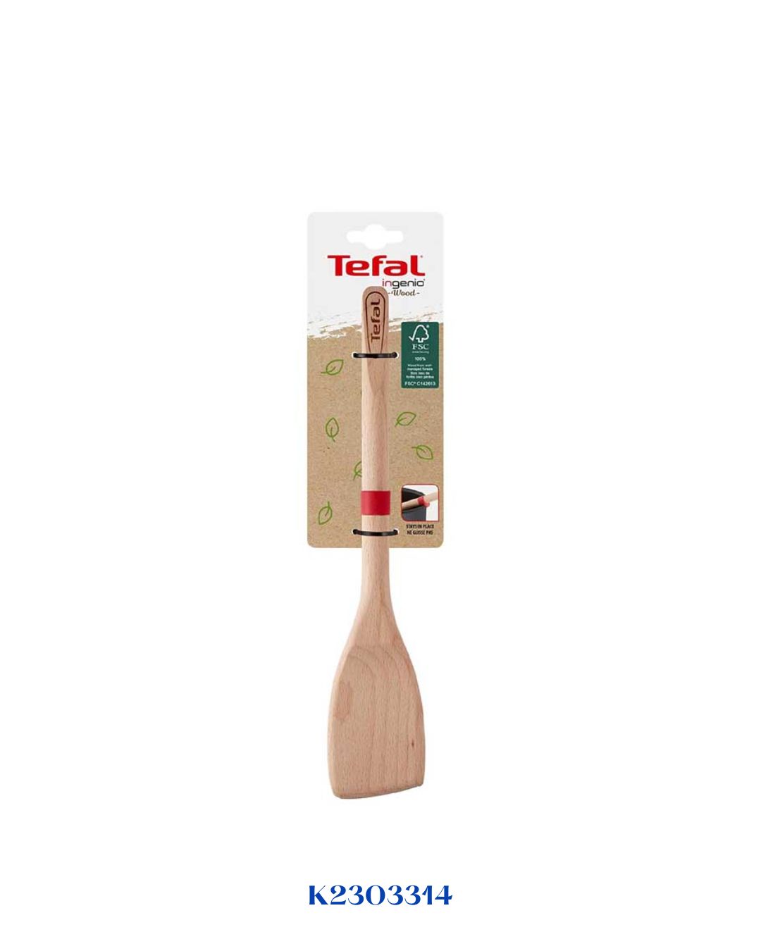 TEFAL INGENIO WOOD SLOTTED TURNER 32CM-أداة تقليب بفتحات تيفال