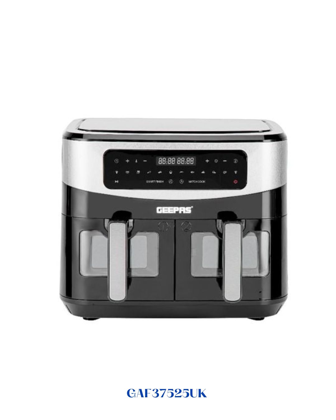 GEEPAS  DUAL BASKET DIGITAL AIR FRYER2600 W-9 L
