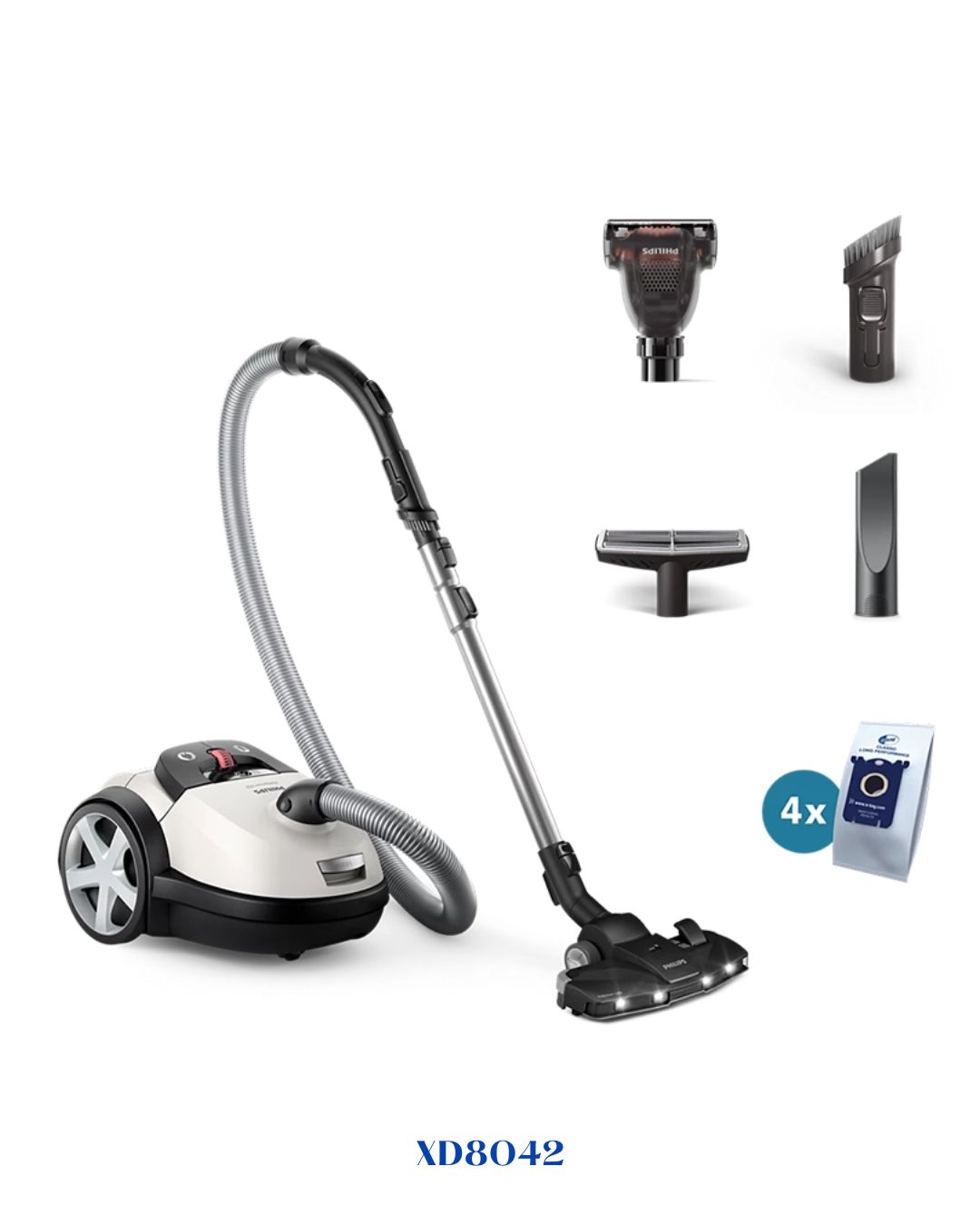 PHILIPS BAGGED VACUUM PERFORMER LED 8000 SERIES 2200W 4L