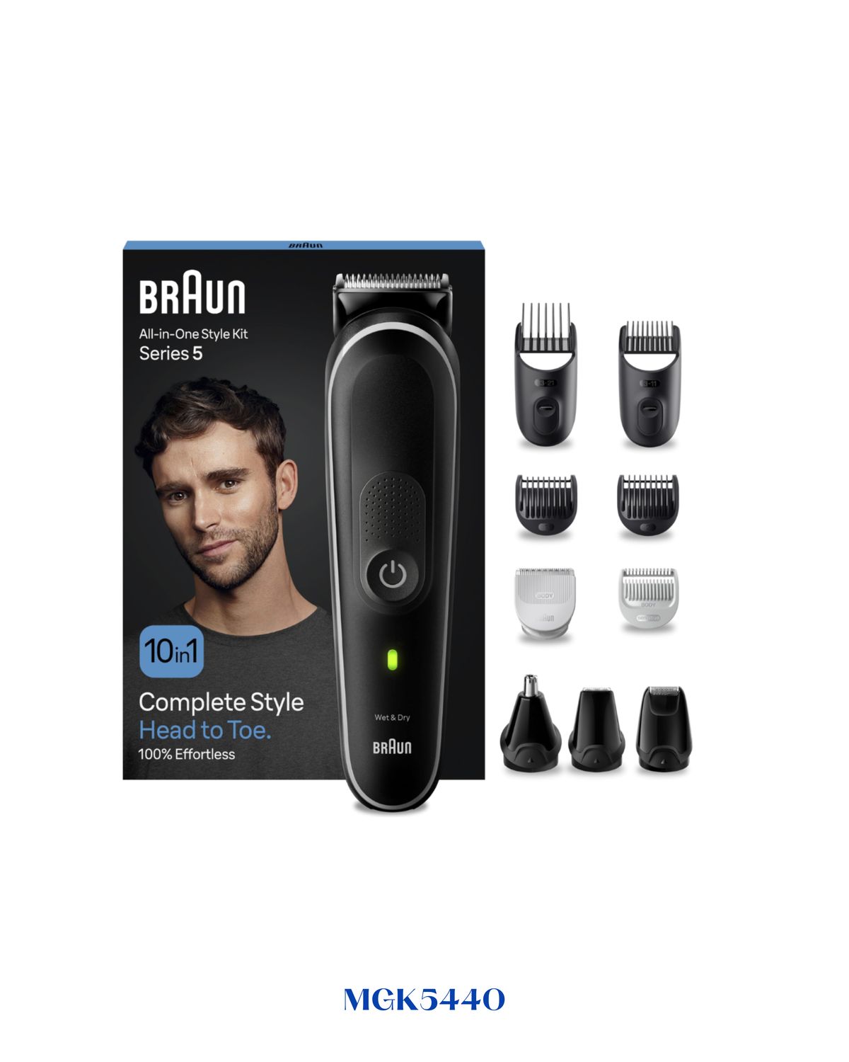 BRAUN ALL-IN-ONE STYLE KIT  (10-IN-1 GROOMING KIT, 100-MIN RUNTIME)