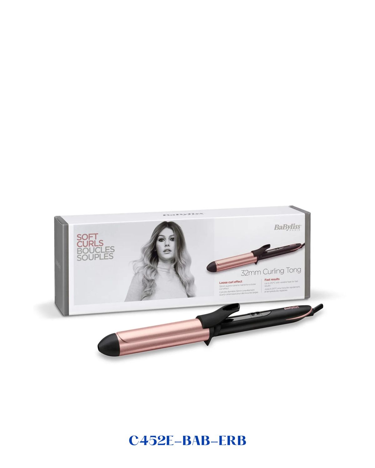 BABYLISS ROSE QUARTZ 32MM CURLING IRON
