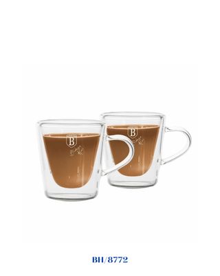BERLINGER HAUS 2 PCS GLASS ESPRESSO CUP SET