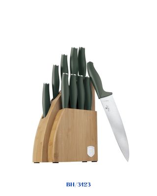 BERLINGER HAUS MATTE GREEN COLLECTION KITCHEN KNIFE SET 10 PCS
