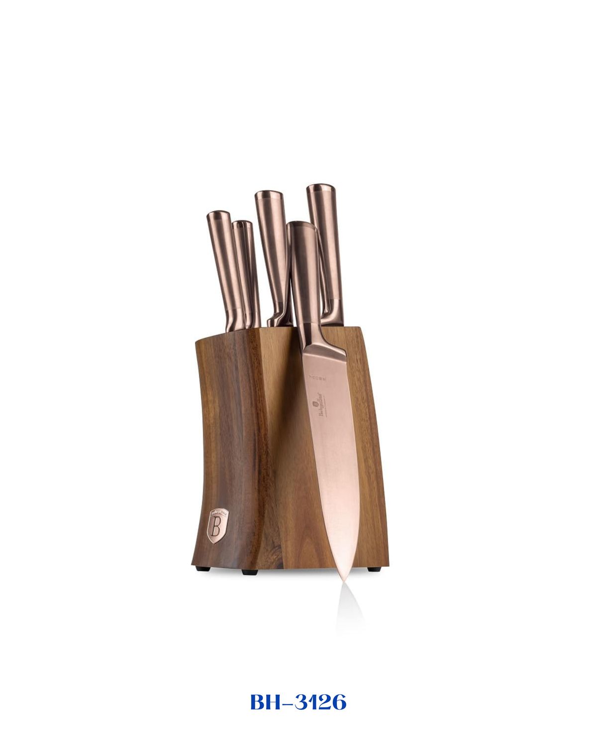 BERLINGER HAUS 6 PCS KNIFE SET WITH ACACIA WOOD STAND