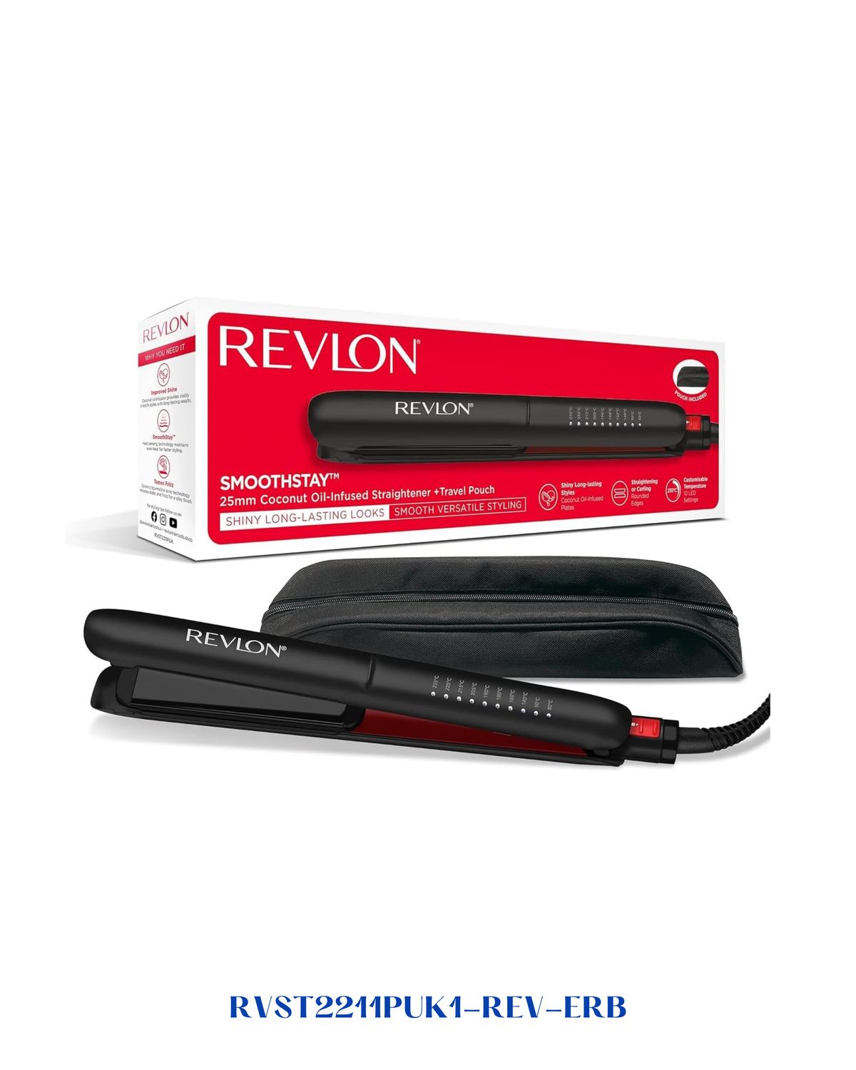 REVLON SMOOTHSTAY COCONUT OIL-INFUSED HAIR STRAIGHTENER
