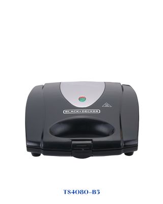 BLACK+DECKER 4-SLICE SANDWICH MAKER WITH INTERCHANGEABLE PLATES 1400W