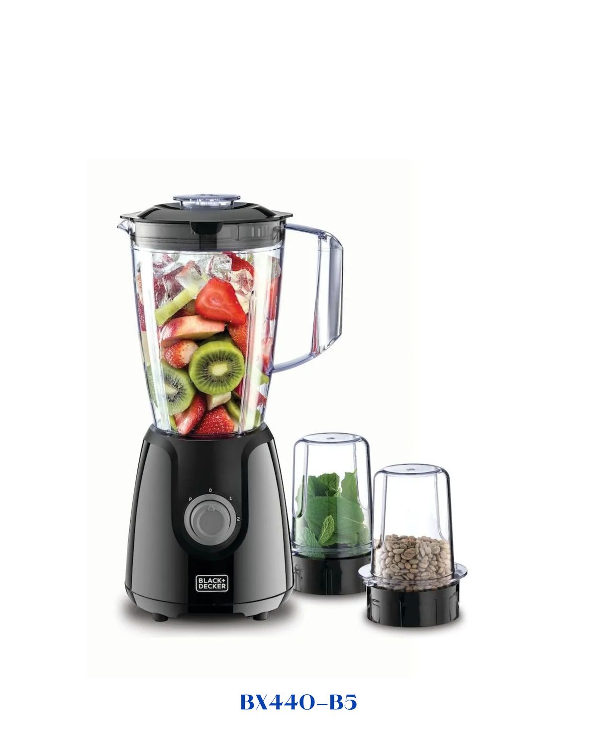 BLACK+DECKER BLENDER WITH 2 MILLS 400W-1.5L