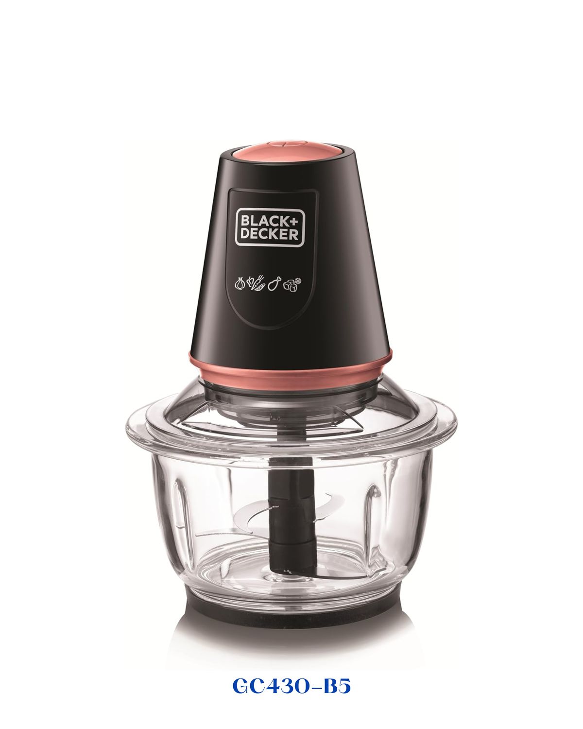 BLACK+DECKER VERTICAL CHOPPER WITH GLASS BOWL  400W-1.2L