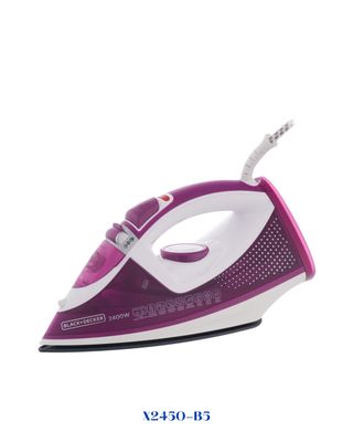 BLACK+DECKER STEAM IRON WITH AUTO SHUTOFF AND CERAMIC SOLEPLATE 2400W