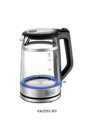 BLACK+DECKER GLASS KETTLE DOUBLE WALL 1.7L 2200W
