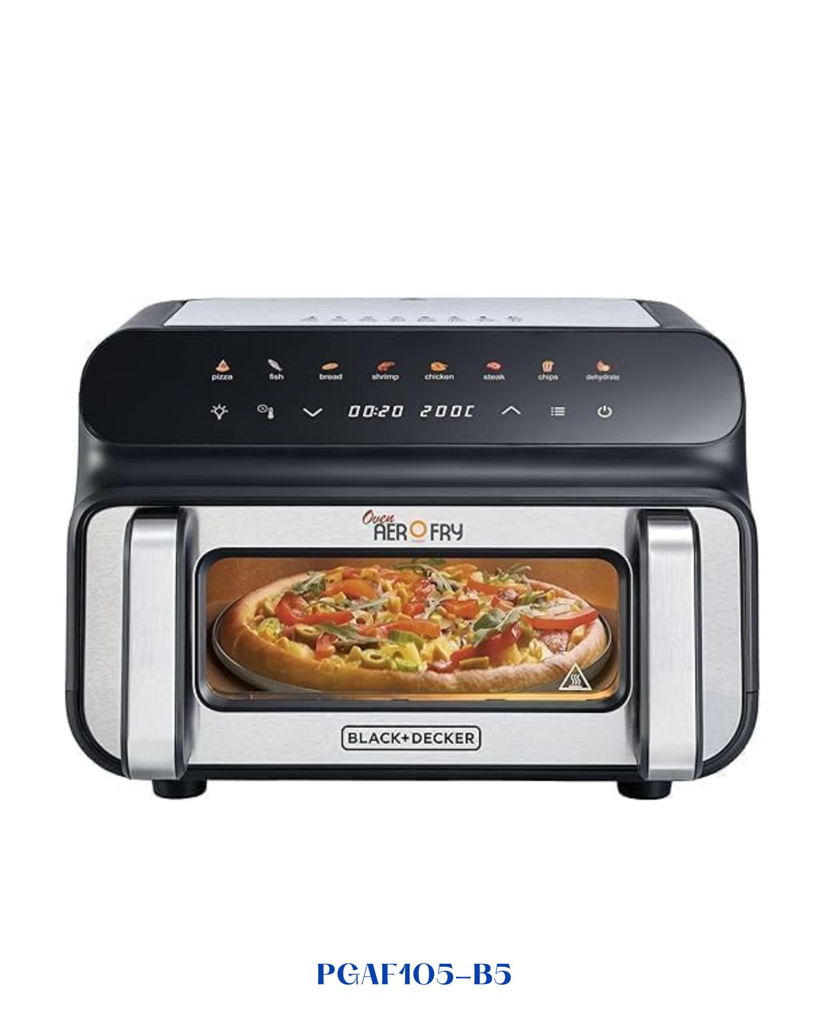BLACK&amp;DECKER 5-IN-1 PIZZA GRILL AEROFRY OVEN