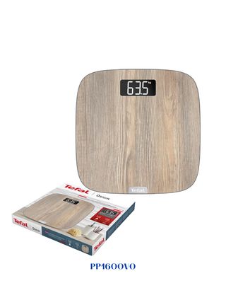TEFAL ORIGIN LIGHT WOOD BATHROOM SCALE, 160 KG CAPACITY