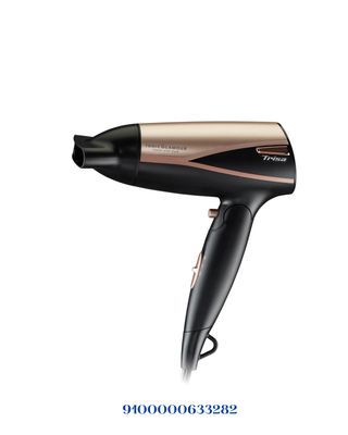 TRISA TRAVEL HAIR DRYER BLACK/GOLD 1600W
