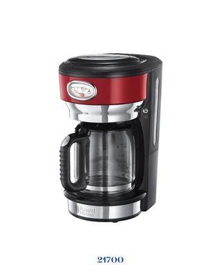 RUSSELL HOBBS RETRO RIBBON RED COFFEE MAKER 1000W