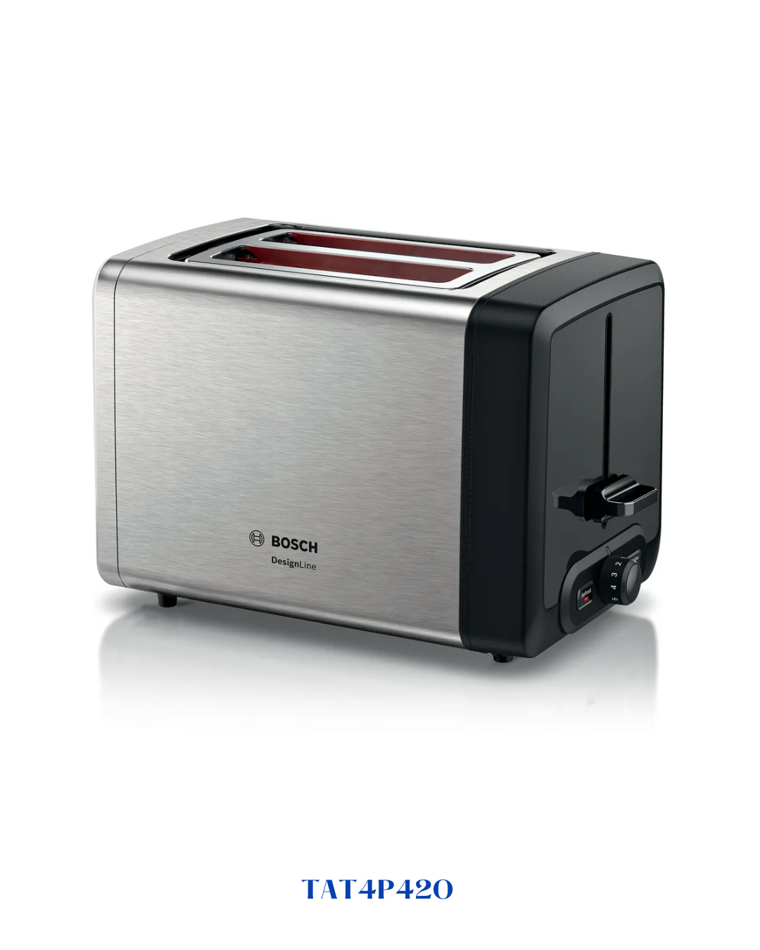 BOSCH  COMPACT TOASTER DESIGNLINE STAINLESS STEEL 820-970W​
