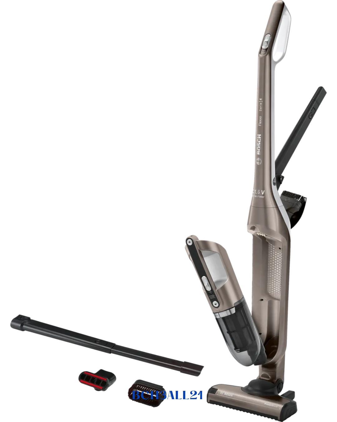 BOSCH SERIES 4, RECHARGEABLE VACUUM CLEANER, FLEXXO 21.6V, BROWN