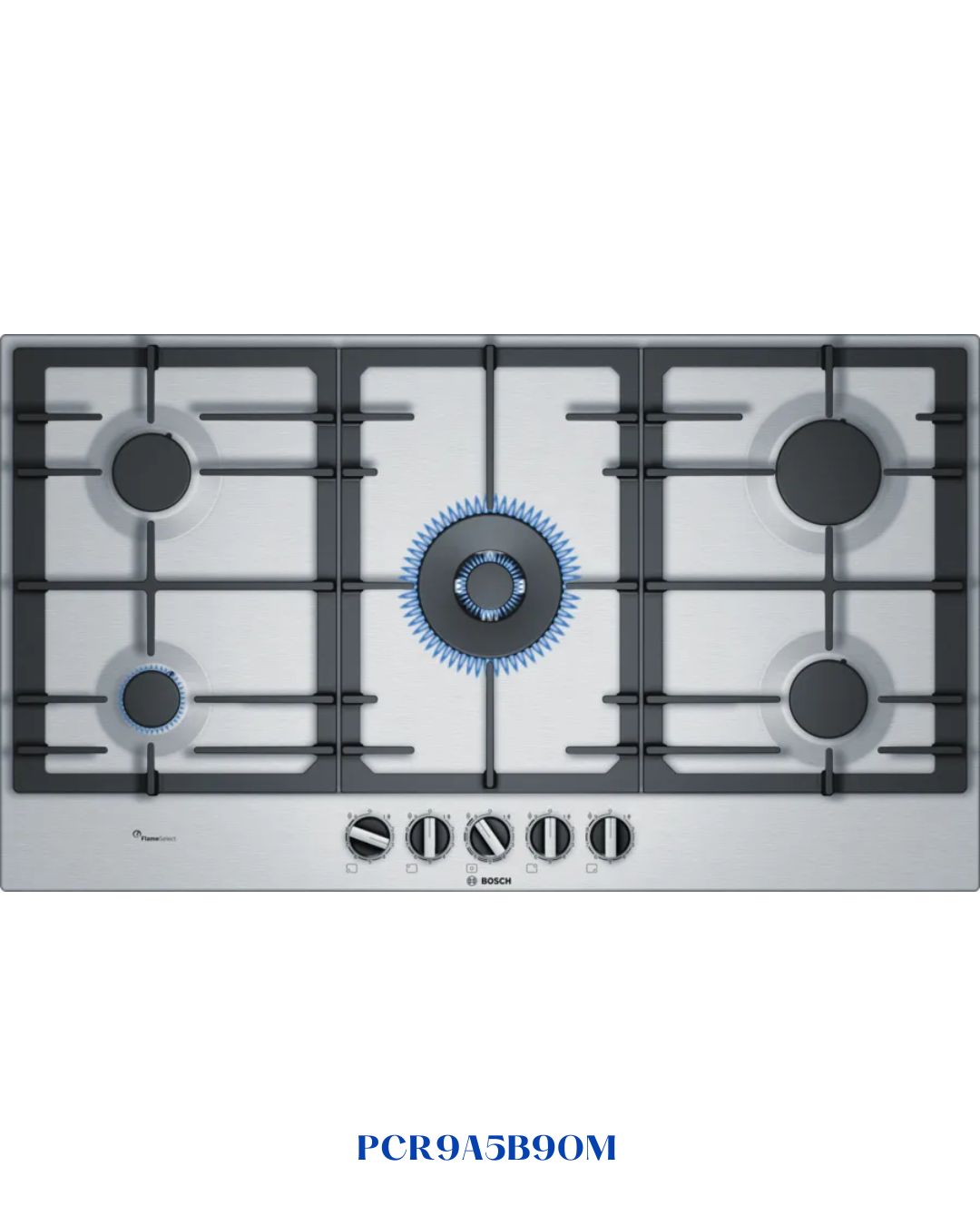BOSCH BUILT-IN GAS HOB STAINLESS STEEL – 5 BURNERS – 90CM