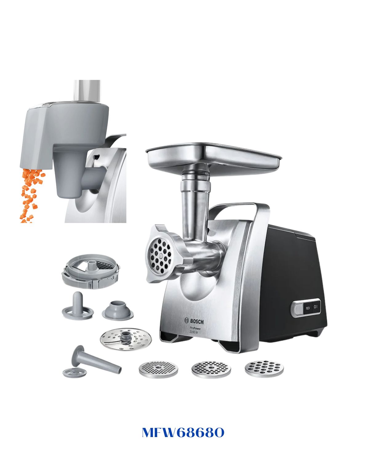 BOSCH PROPOWER MEAT GRINDER BLACK/CHROME 2200W