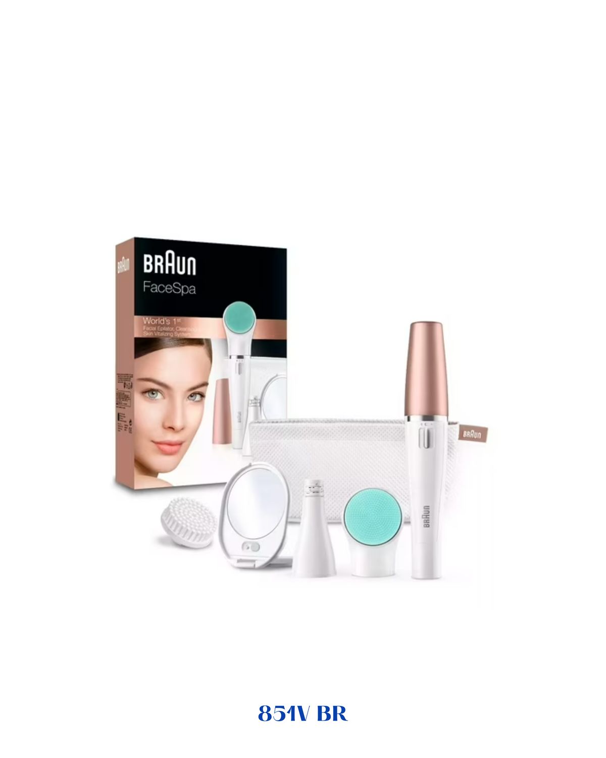 BRAUN FACESPA 3-IN-1 FACIAL EPILATOR SONIC CLEANSING VITALIZING MASSAGE