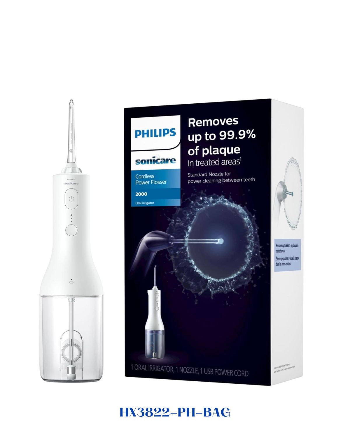 PHILIPS SONICARE CORDLESS POWER FLOSSER 2000 ORAL IRRIGATOR (250ML)