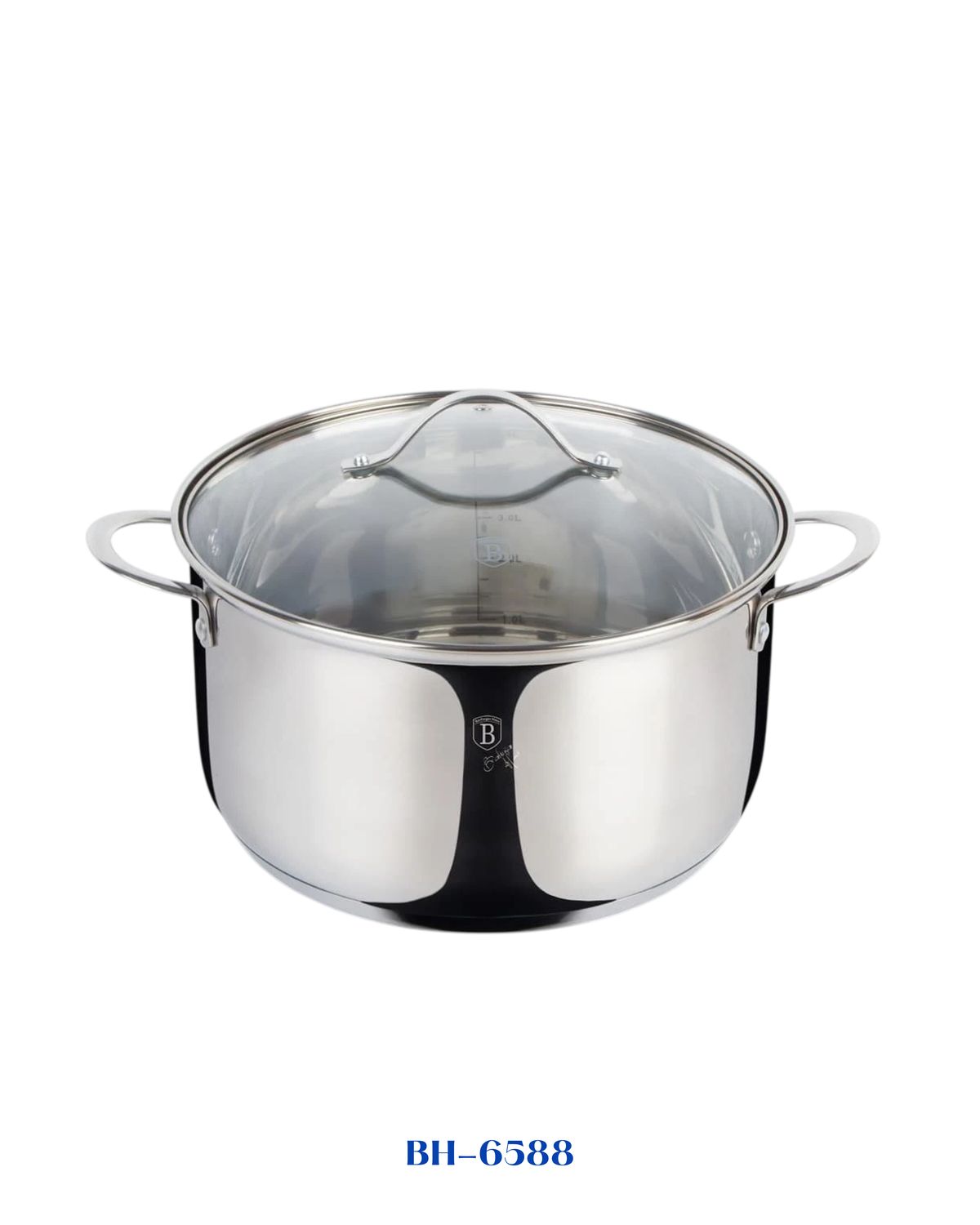 BERLINGER HAUS STAINLESS STEEL CASSEROLE WITH LID 26CM 7.6L