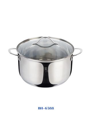 BERLINGER HAUS STAINLESS STEEL CASSEROLE WITH LID 26CM 7.6L