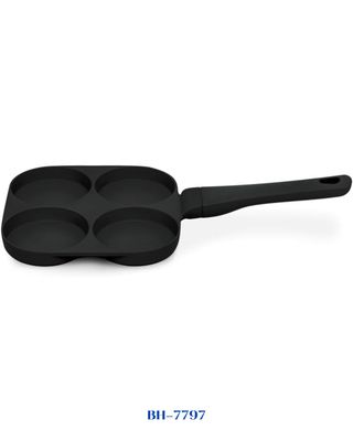 BERLINGER HAUS 4-HOLE HAMBURGER PAN 20 CM MATT BLACK