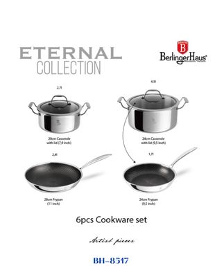 BERLINGER HAUS ETERNAL 6 PCS COOKWARE SET