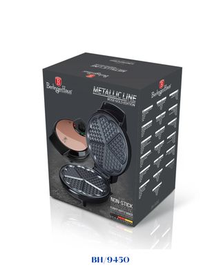 BERLINGER HAUS METALLIC LINE FLOWER WAFFLE MAKER 700W