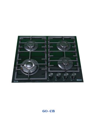INSIDE BUILT-IN GAS HOB 4 BURNERS 60×60 CM GLASS