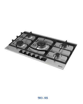 INSIDE BUILT-IN GAS HOB 5 BURNERS 90 CM INOX