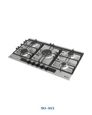 INSIDE BUILT-IN GAS HOB 5 BURNERS 90 CM INOX
