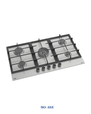 INSIDE BUILT-IN GAS HOB 5 BURNERS 90 CM INOX