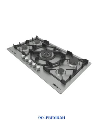 INSIDE PREMIUM BUILT-IN GAS HOB 5 BURNERS 90 CM INOX