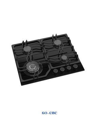 INSIDE BUILT-IN GAS HOB 4 BURNERS 60×60 CM GLASS