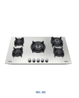 INSIDE PREMIUM BUILT-IN GAS HOB 5 BURNERS 90 CM INOX