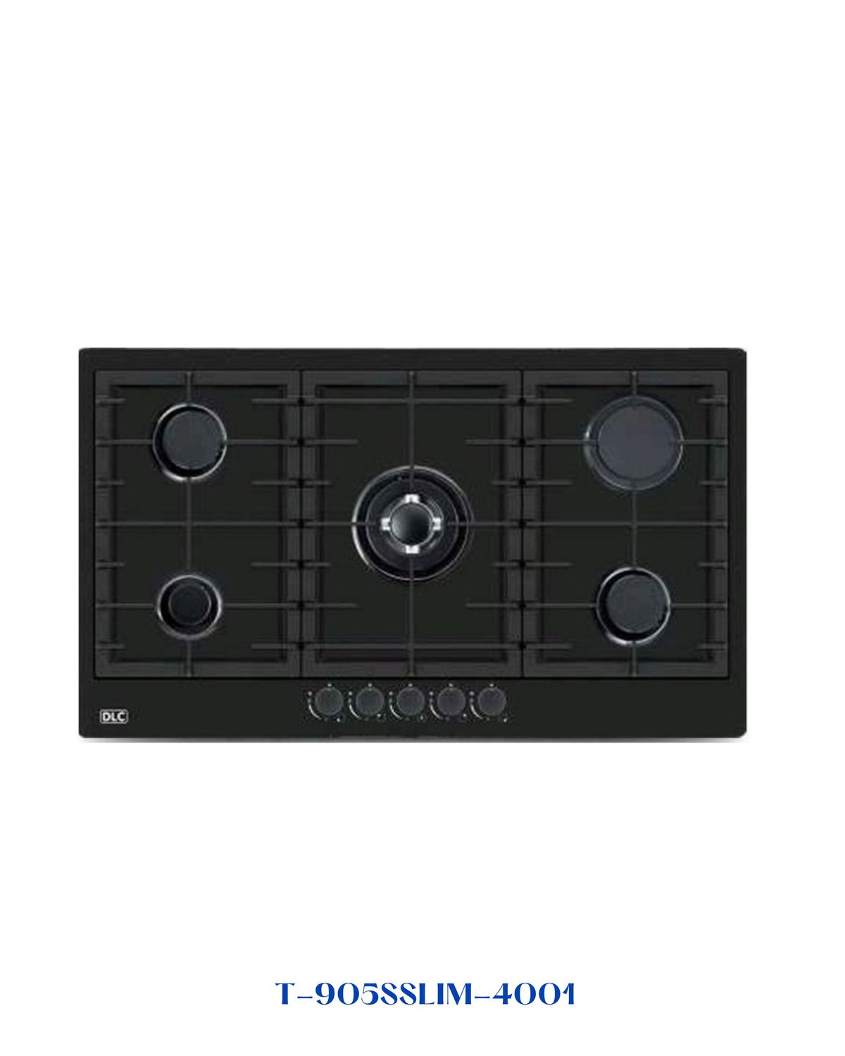 DLC BUILT-IN GAS HOB 5 BURNERS 90CM BLACK
