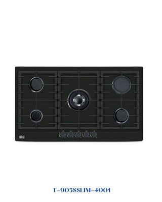 DLC BUILT-IN GAS HOB 5 BURNERS 90CM BLACK