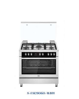 DLC 5 Burners Gas Cooker Stainless Steel 90cm-110L
