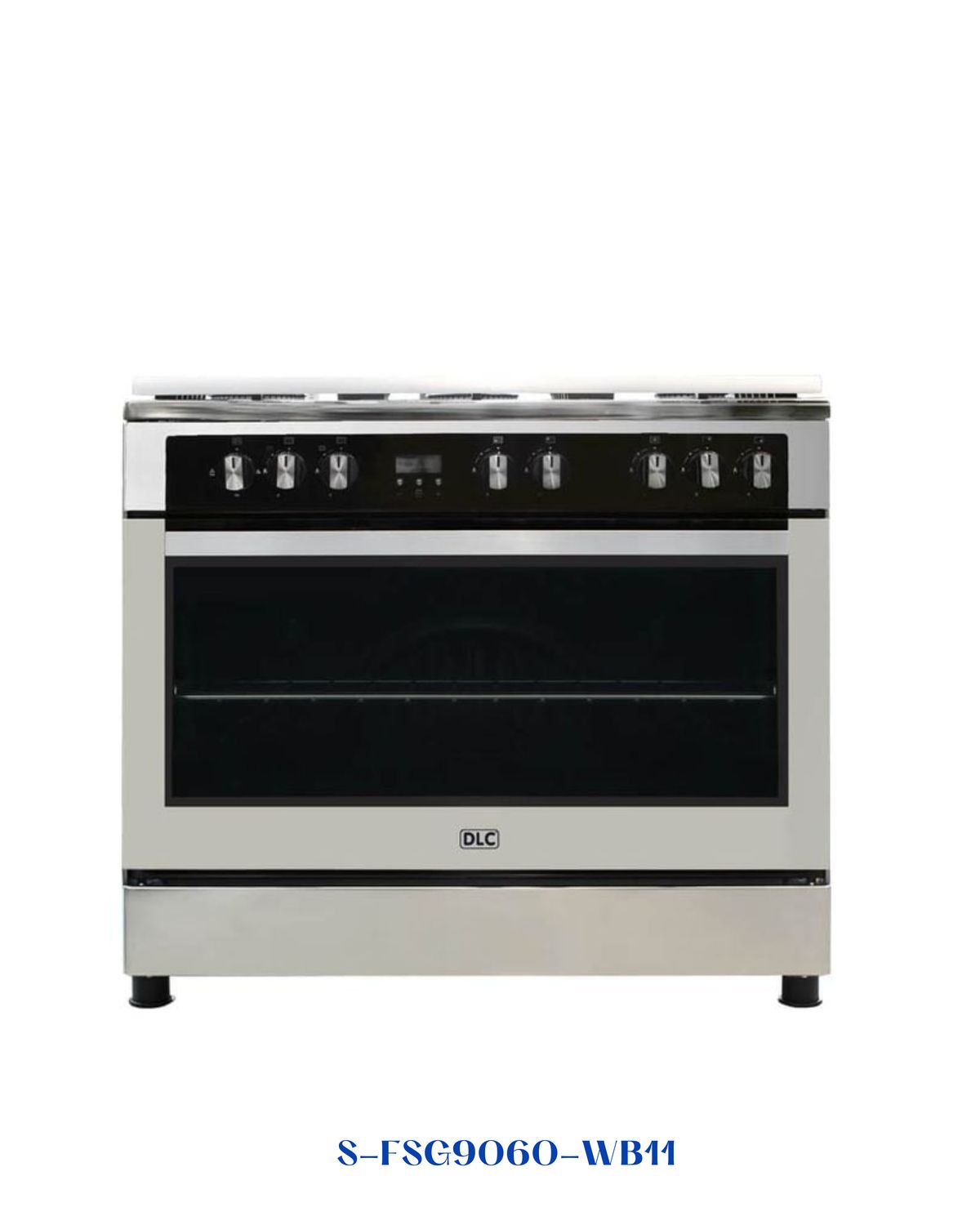 DLC Gas Cooker 5 Burners Stainless Steel 90cm 110L