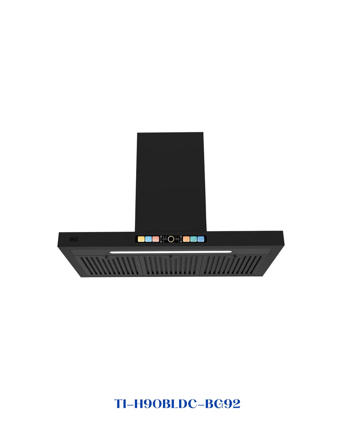 DLC T-Shape Cooker Hood 106W Black 90cm