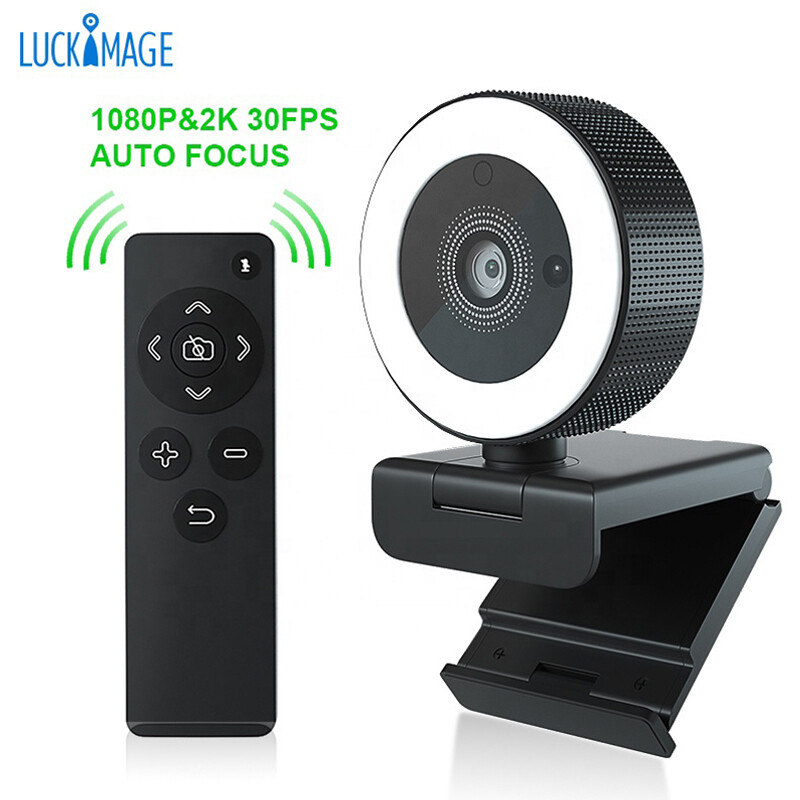 Remote Control QHD 2K Ring Light Webcam