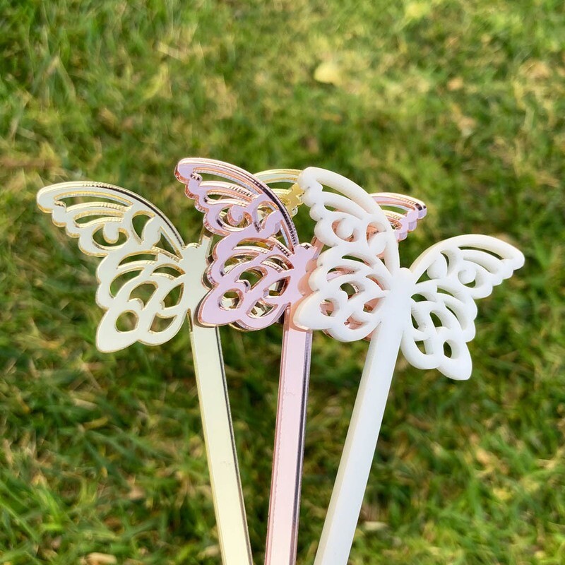 Butterfly Acrylic Stir Sticks (Set of 10)