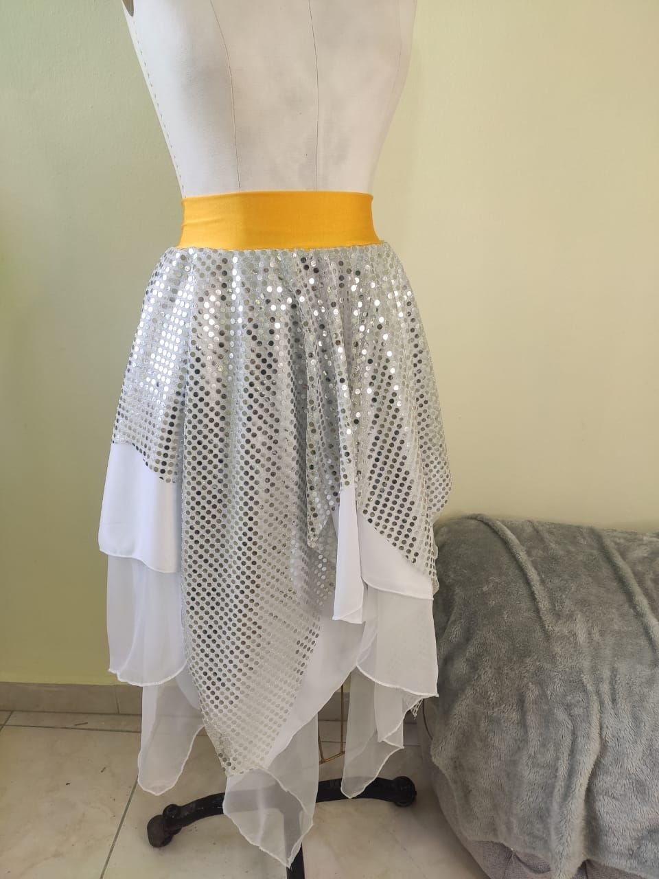 faldas de danza, con lentejuelas