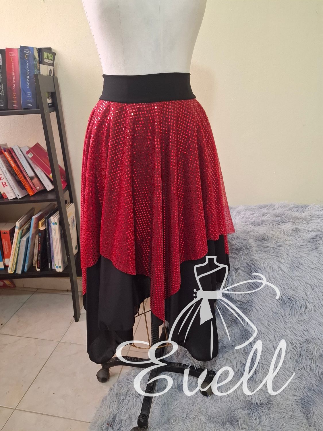 faldas de danza, con lentejuelas
